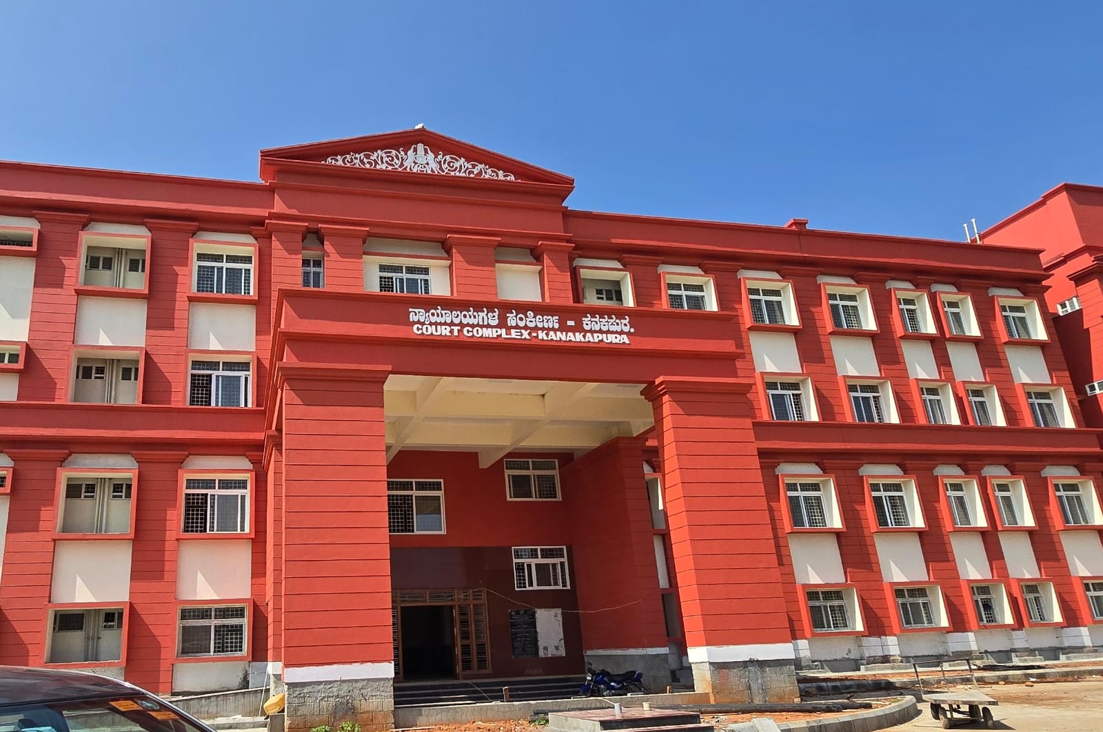 Modern uPVC windows work for Government Law Court building by AllineAluFab in Karnataka